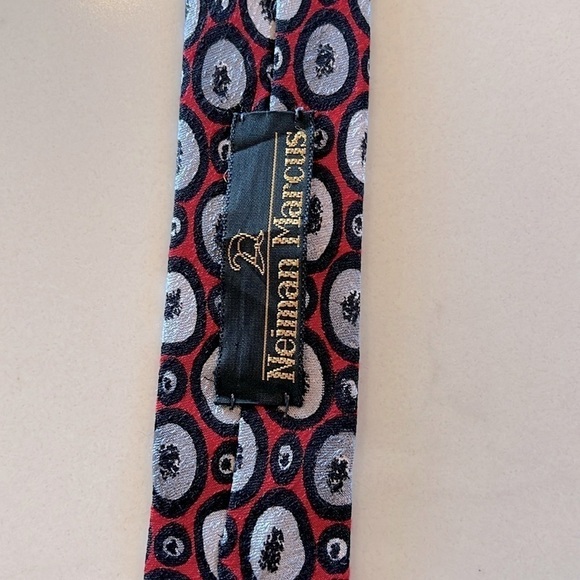 Missoni Designer Handmade Silk Necktie Red Black & Silver - Picture 4 of 5